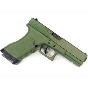 WE Модель пистолета  Glock 17, Gen. 4, металл, Ranger Green, с уширеной горловиной магазина